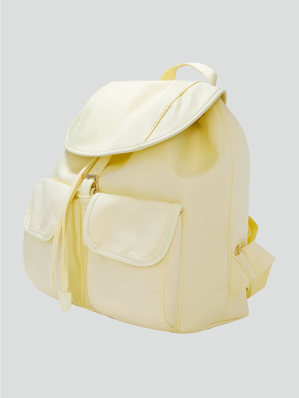 💛 Soft Butter Yellow Nylon Backpack NWT 💛 YOS X FFF BACKPACK - Picture 4 of 8